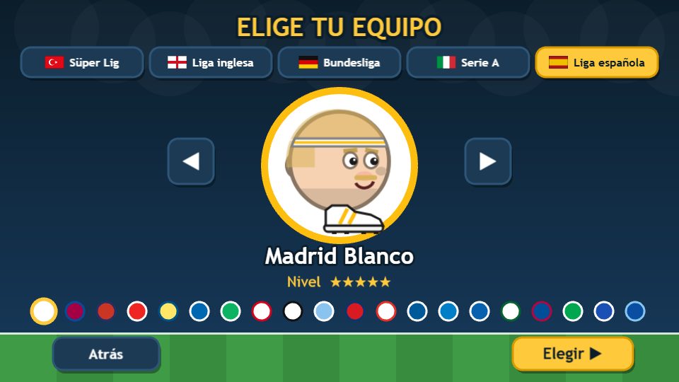 Elección de equipo: 5 ligas, 96 equipos
